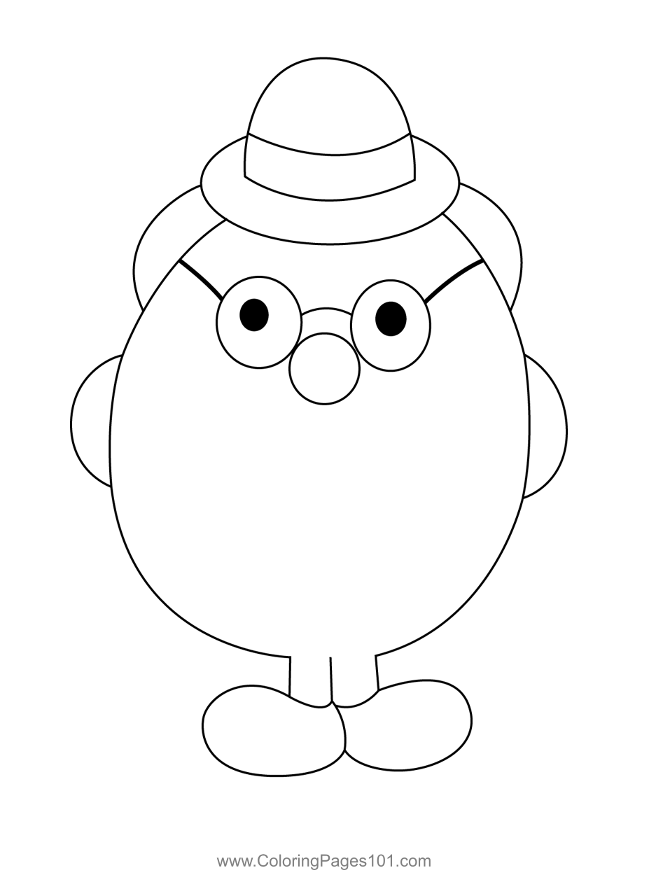 Little miss neat coloring page for kids