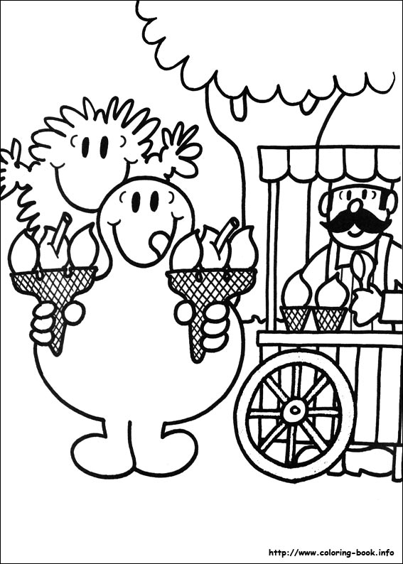 Mr men coloring picture