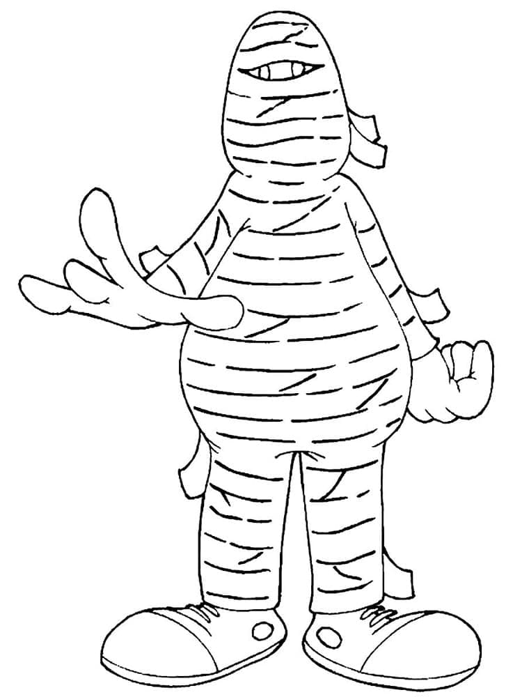 Mummy for free coloring page