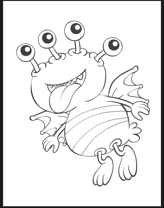 Little monster coloring pages