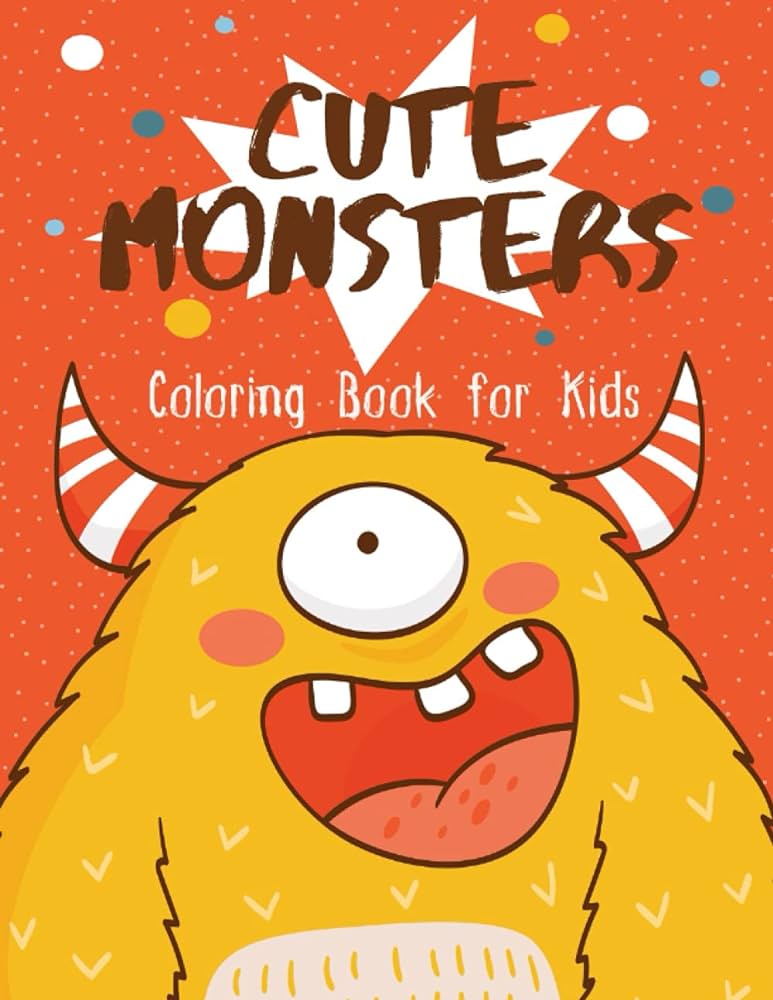 Cute monsters coloring book for kids monster colouring book for children with pages of spooky little monsters scary creatures to color fun gift for monster lovers boys girls