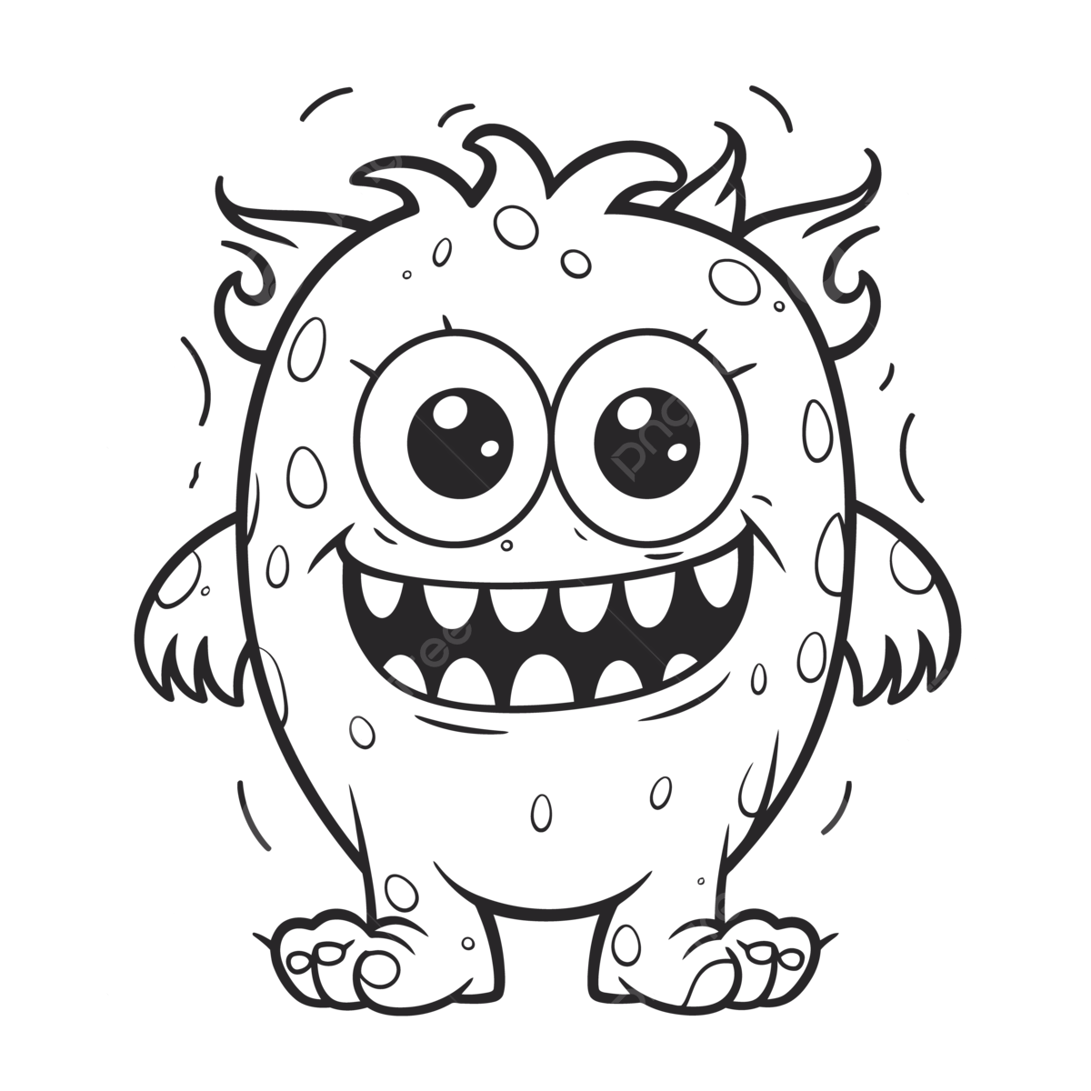 Little monster coloring pages monster coloring pages monster uetadrei outline sketch drawing vector monster drawing wing drawing ring drawing png and vector with transparent background for free download