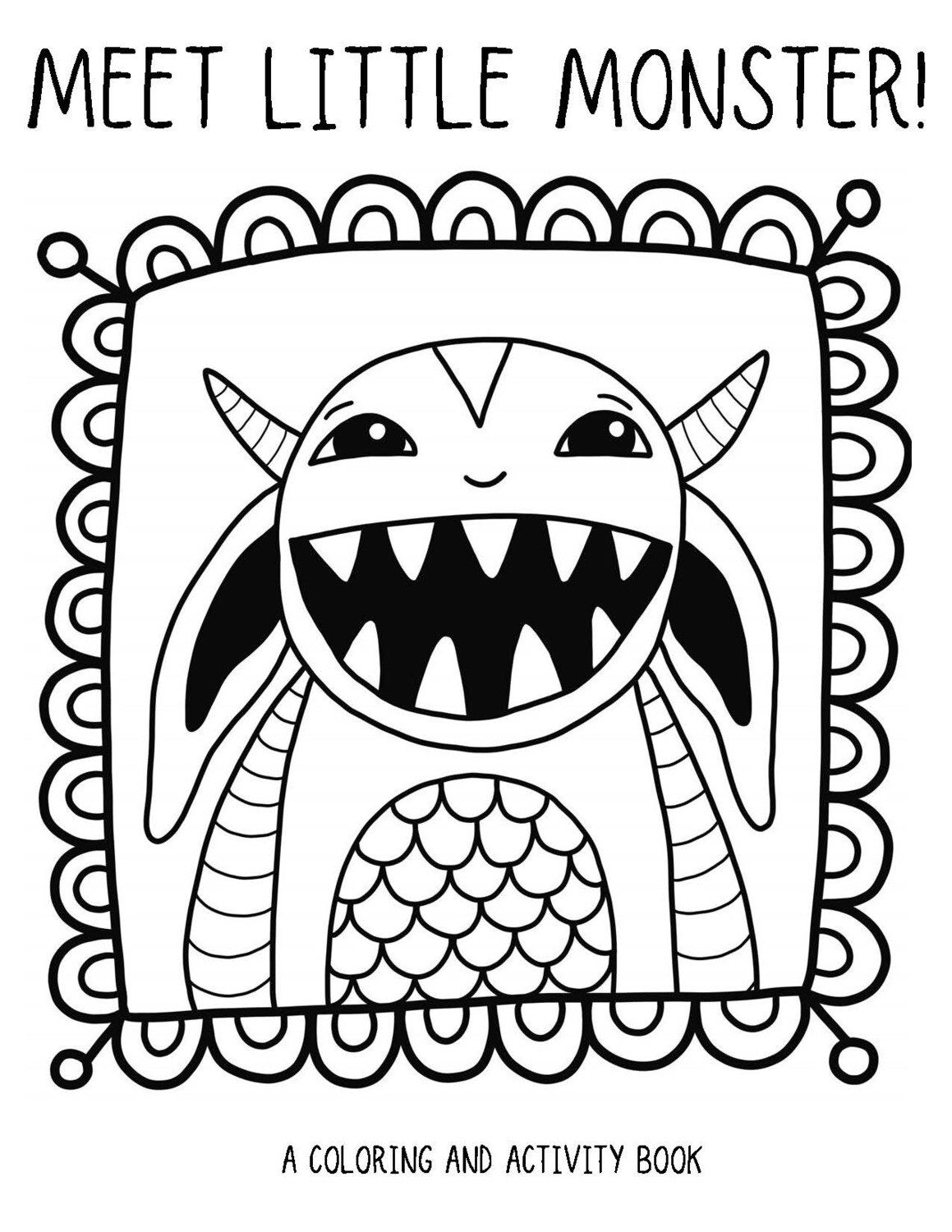 Nami meet little monster coloring activity book
