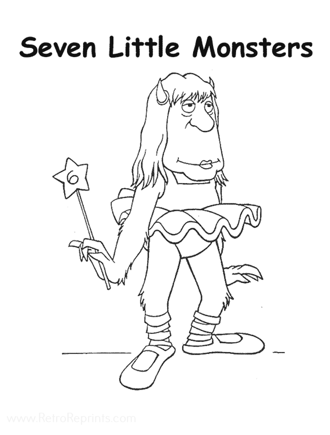 Little monsters coloring pages coloring books at retro reprints