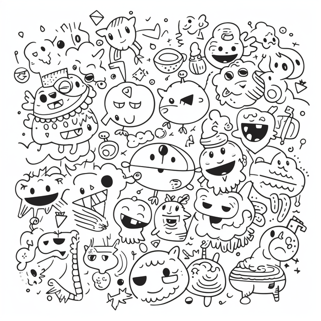 Beautiful coloring pages of little monsters monster drawing ring drawing color drawing png transparent image and clipart for free download