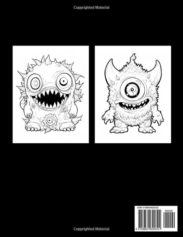 Adorable creepy small monsters coloring book adorable creepy small monsters coloring book for adults coloring pages for relaxation and stress relief happy happy books