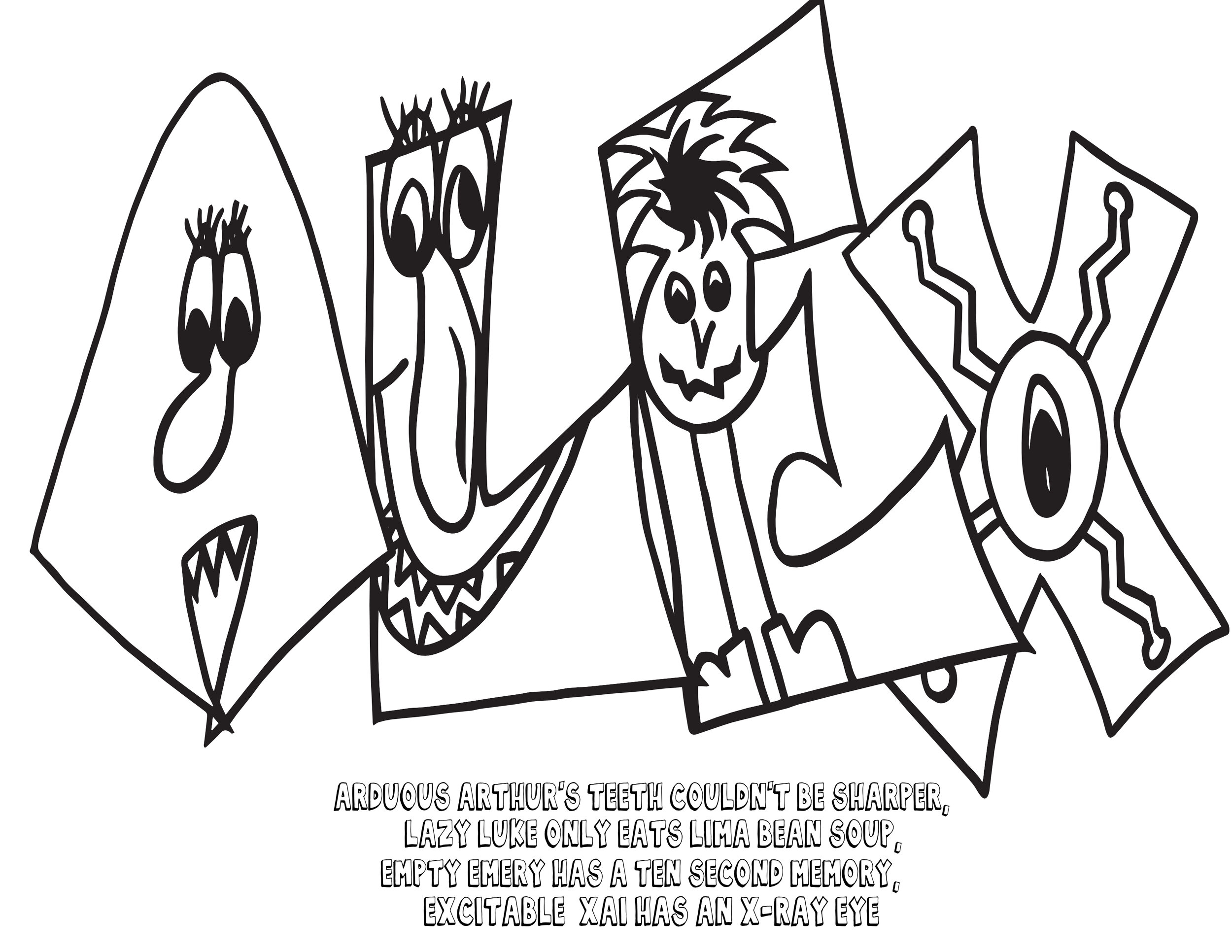 Alex free coloring pages