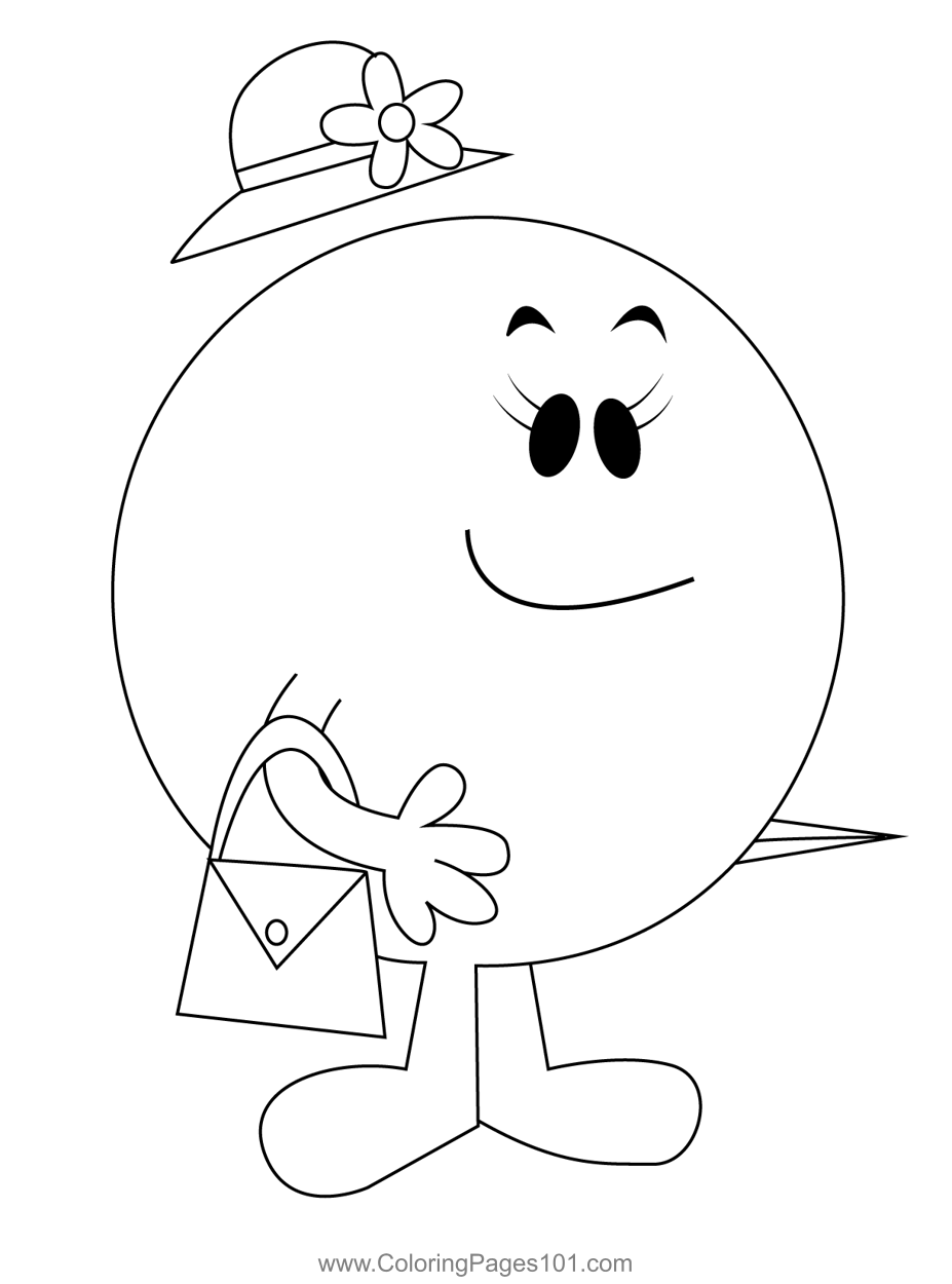 Miss bossy coloring page for kids