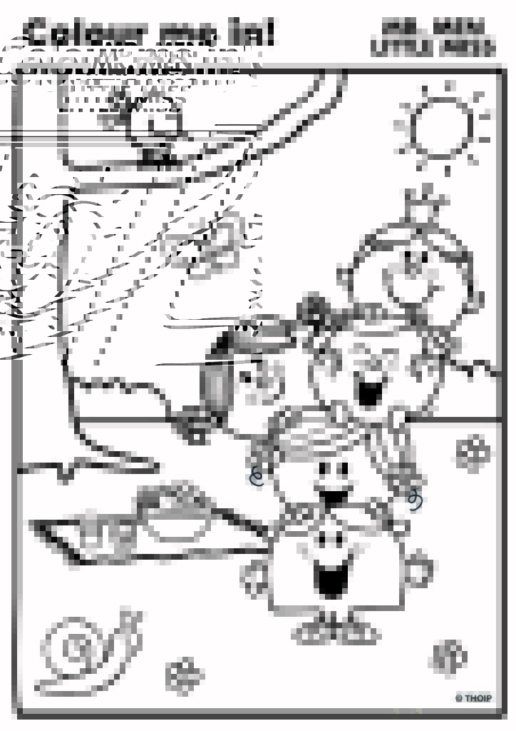 Mr men colouring sheets