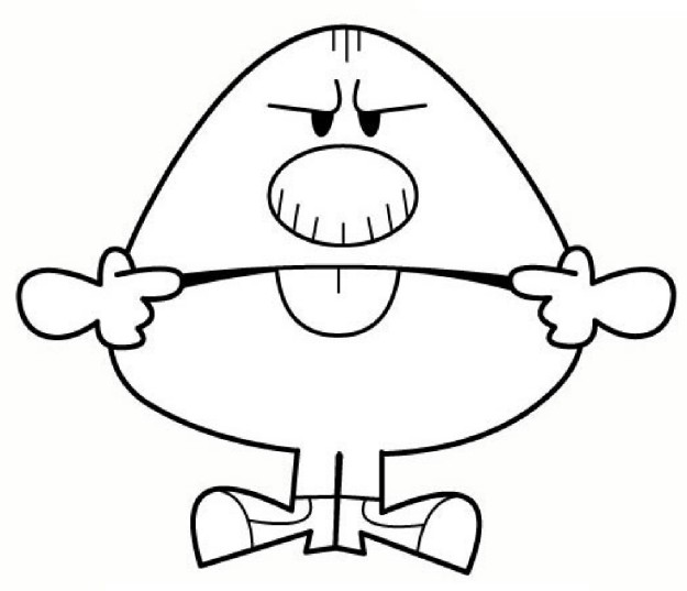 Coloring page mr men and little miss mr rude