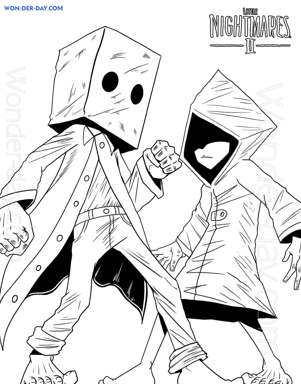 Little nightmares coloring pages