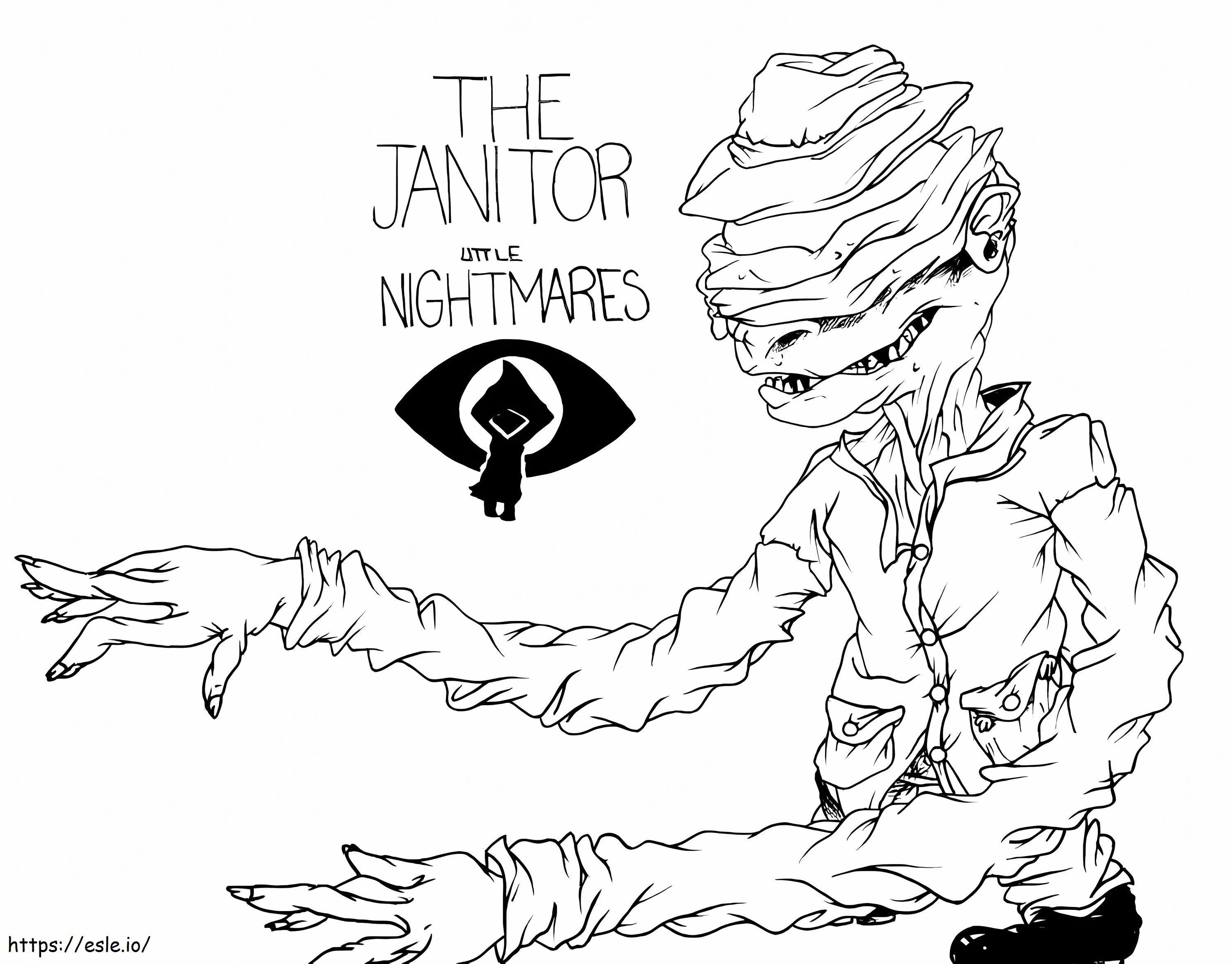 The janitor little nightmares coloring page