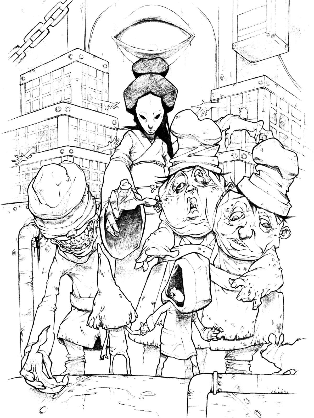 Little nightmares coloring pages