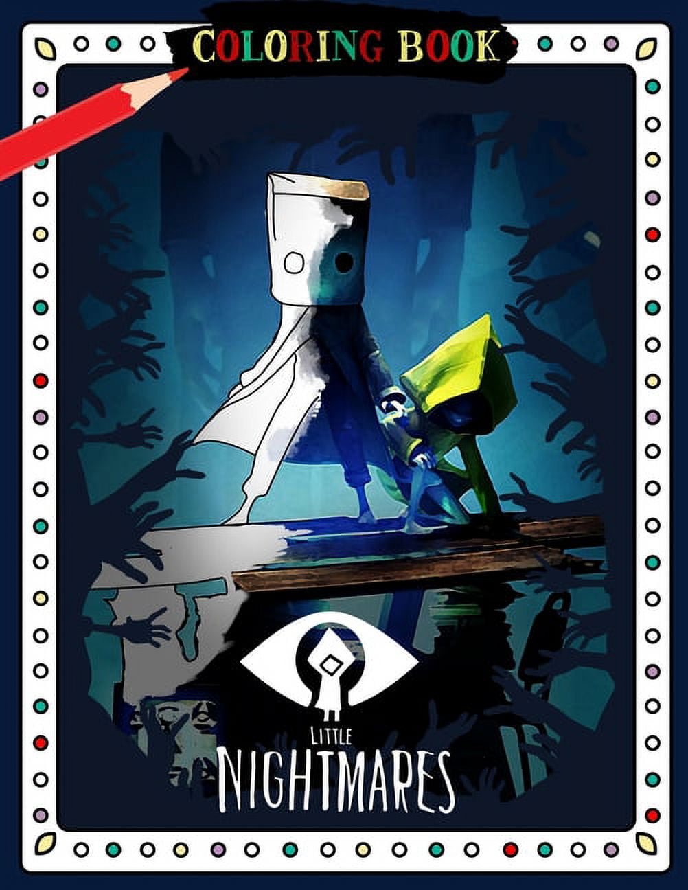 Little nightmares coloring book paperback