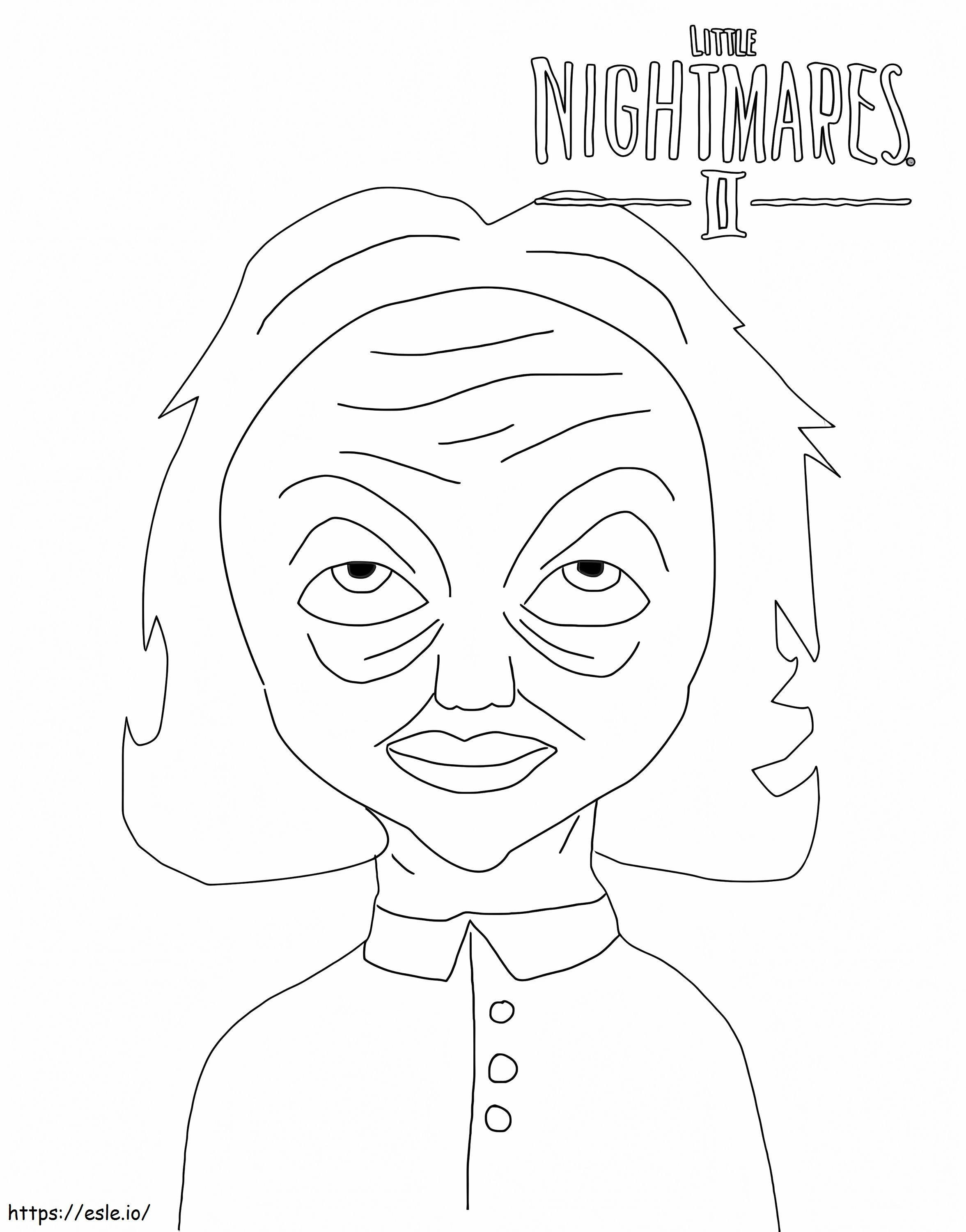 Teacher from little nightmares coloring page