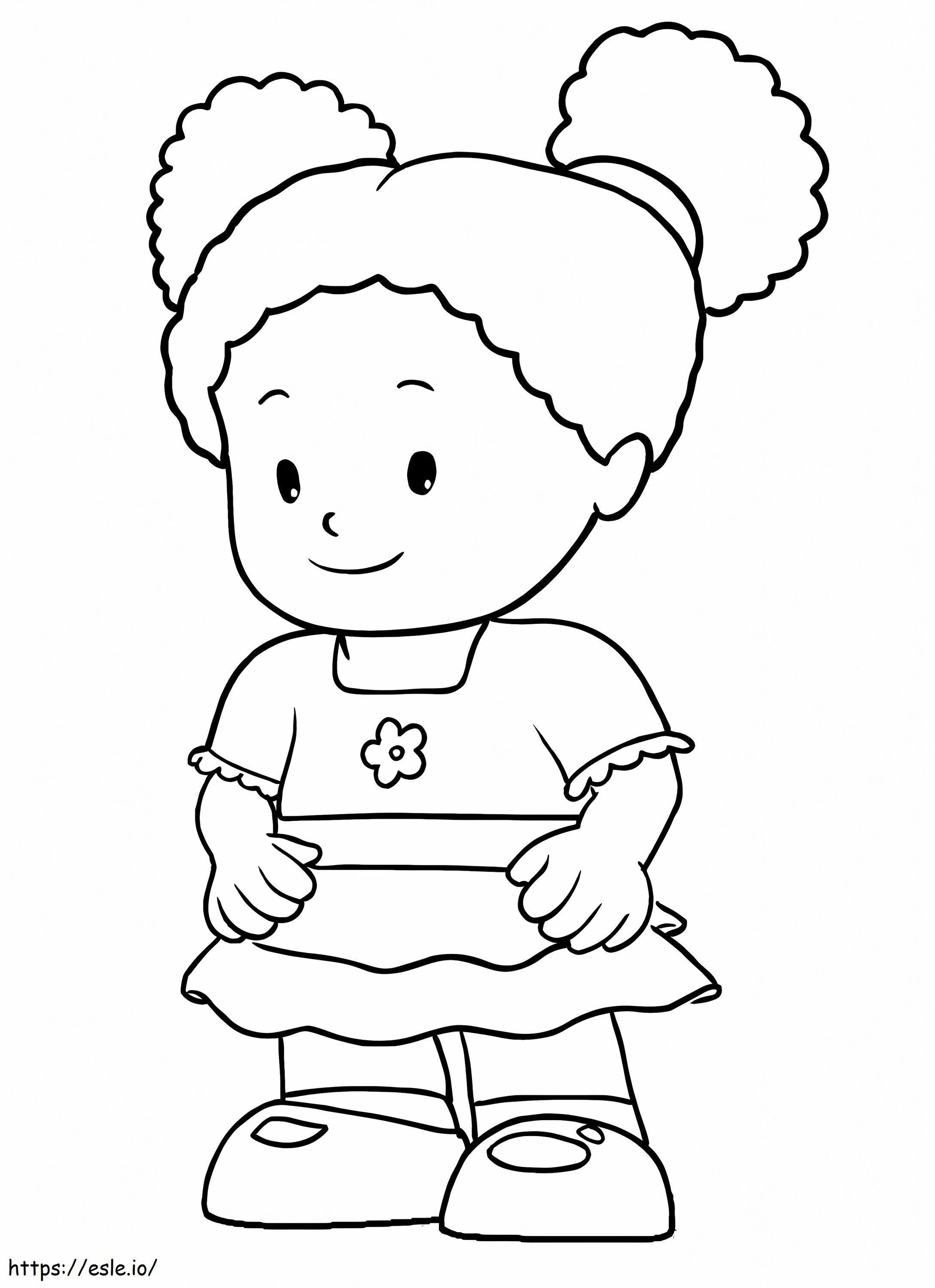 Tessa little people coloring page