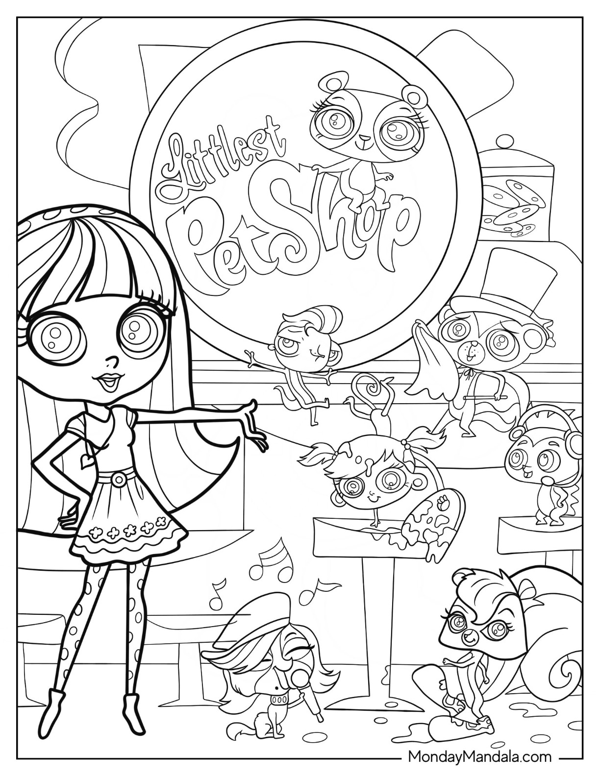 Littlest pet shop coloring pages free pdf printables