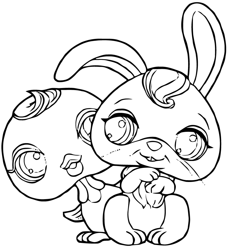 Free petshop drawing to download and color