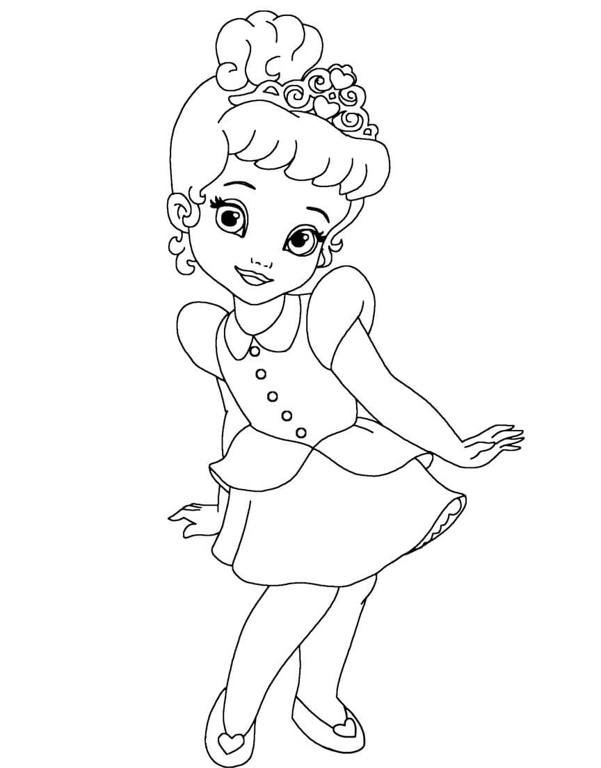 Little princess coloring page