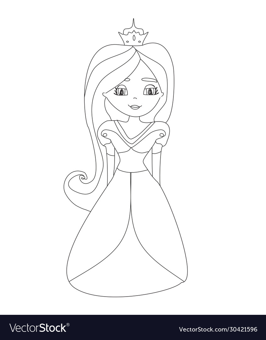 Cute little princess coloring book