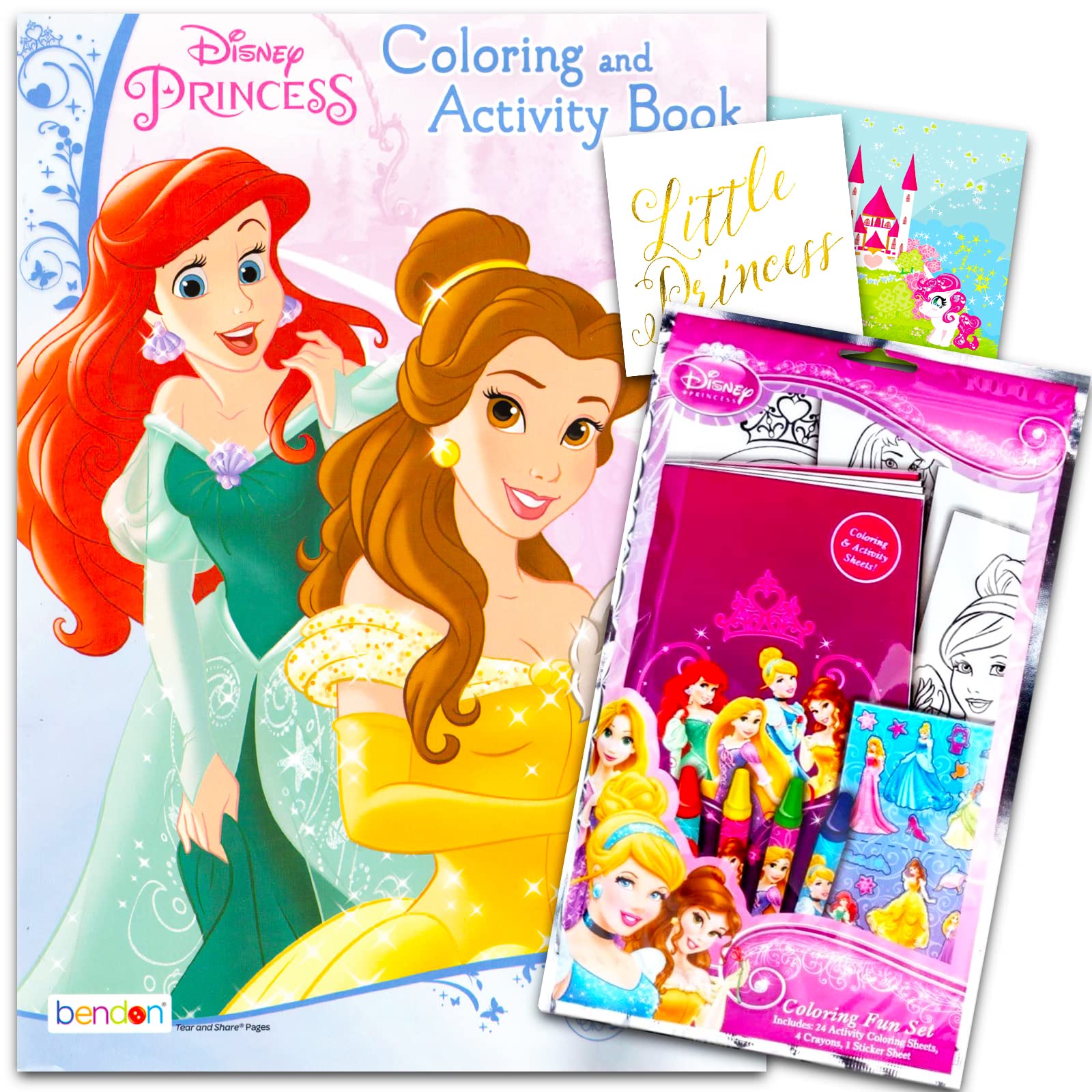 Disney princess coloring book pack with stickers crayons and coloring activity book bundled with separately licensed gww specialty reward stickers toys games