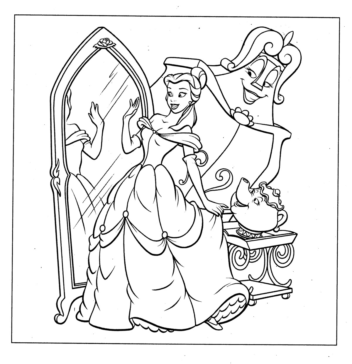 Free printable disney princess coloring pages for kids
