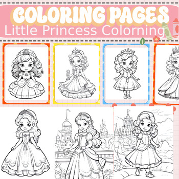 Little princess coloring pages by learn for funn tpt