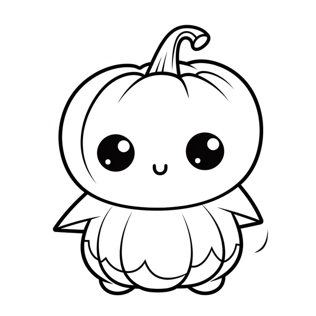 Cute little pumpkin coloring page outline sketch drawing vector pumpkin drawing wing drawing ring drawing png and vector with transparent background for free download