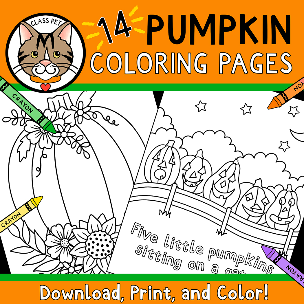 Pumpkin coloring pages made by teachers