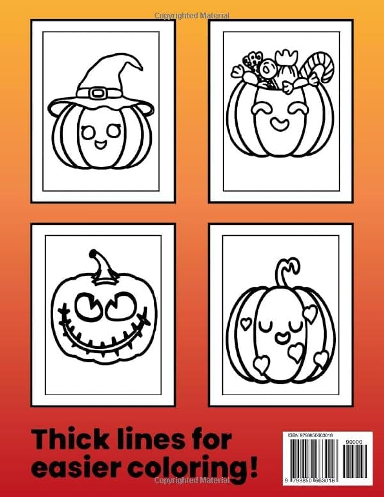 Halloween pumpkins coloring book for toddlers