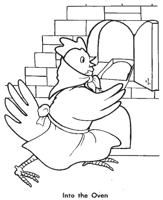 Little red hen coloring pages for kids