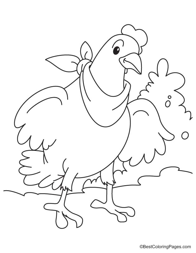 Hen looking for food coloring page download free hen looking for food coloring page for kids best coloring pages