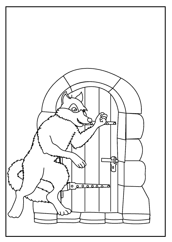 Coloring pages printable free little red riding hood coloring page