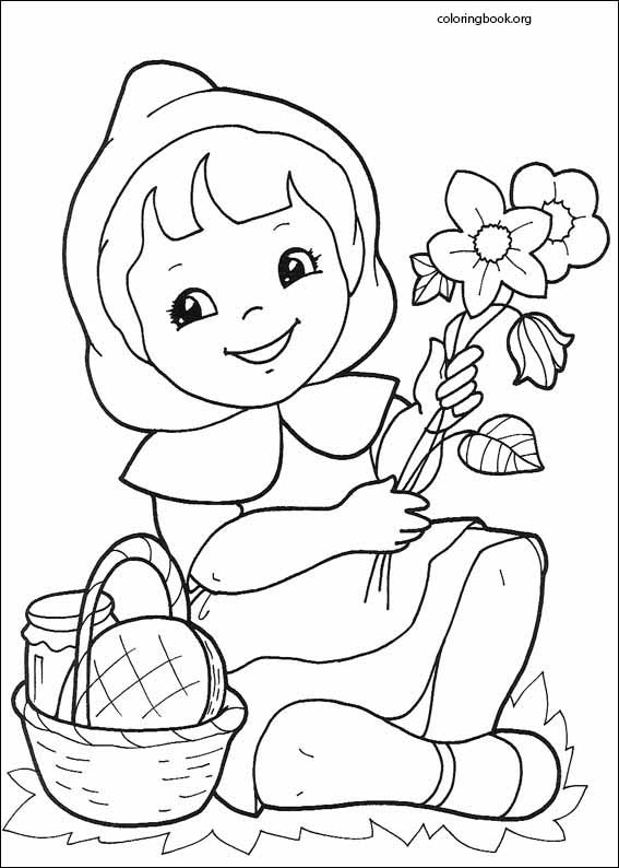 Little red riding hood coloring page