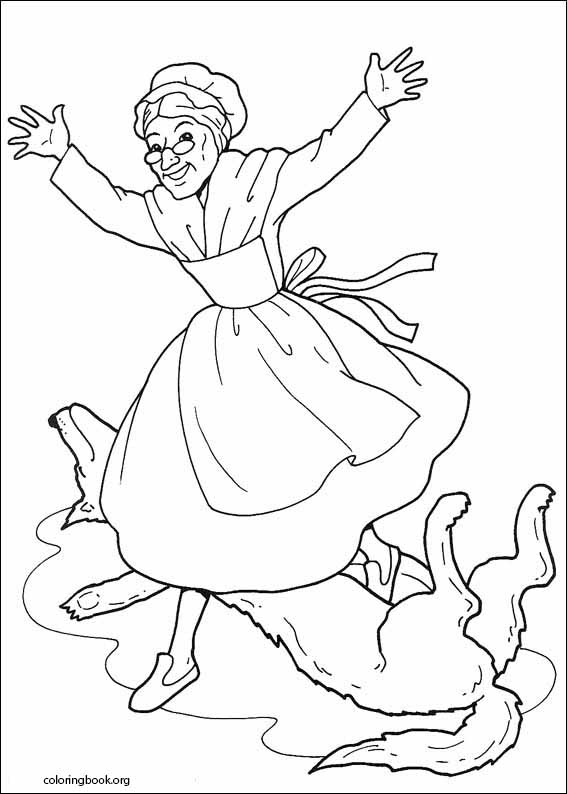 Little red riding hood coloring page