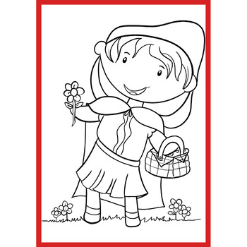 Little red riding hood coloring pages morning work by mind games studio