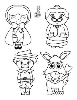 Red riding hood puppet preschool activity books finger puppet patterns red riding hood