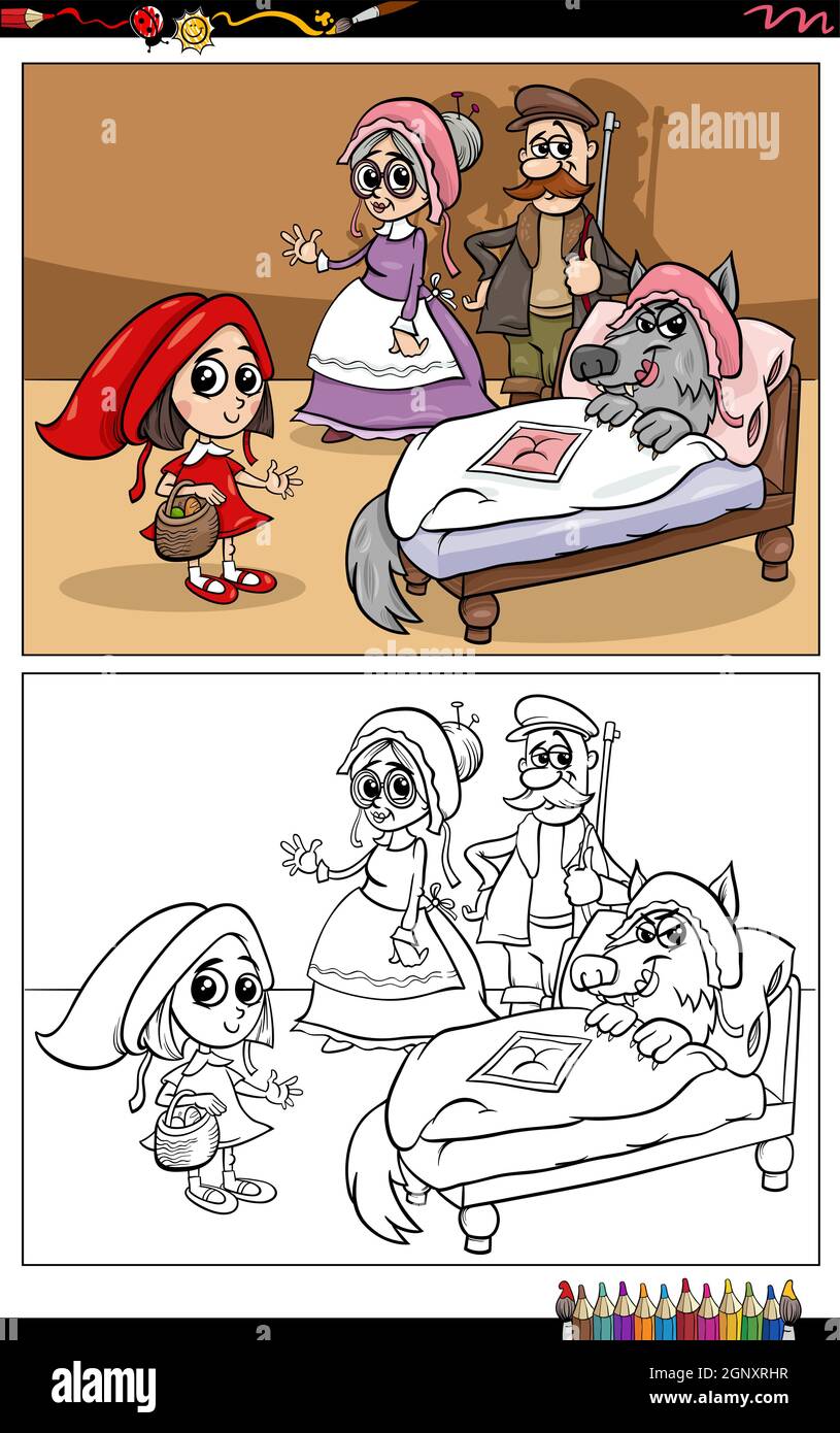 Little red riding hood cartoon hi