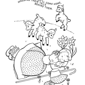 Little bo peep coloring pages printable for free download