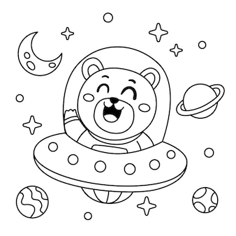 Page little space coloring pages vectors illustrations for free download
