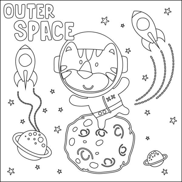 Coloring page space vector images