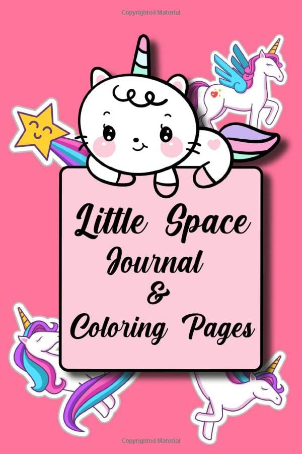 Little space journal coloring pages ddlg journal and ddlg coloring book with unicorns cgl little bdsm little ddlg gifts for little abdl girl activity book x on ilippines