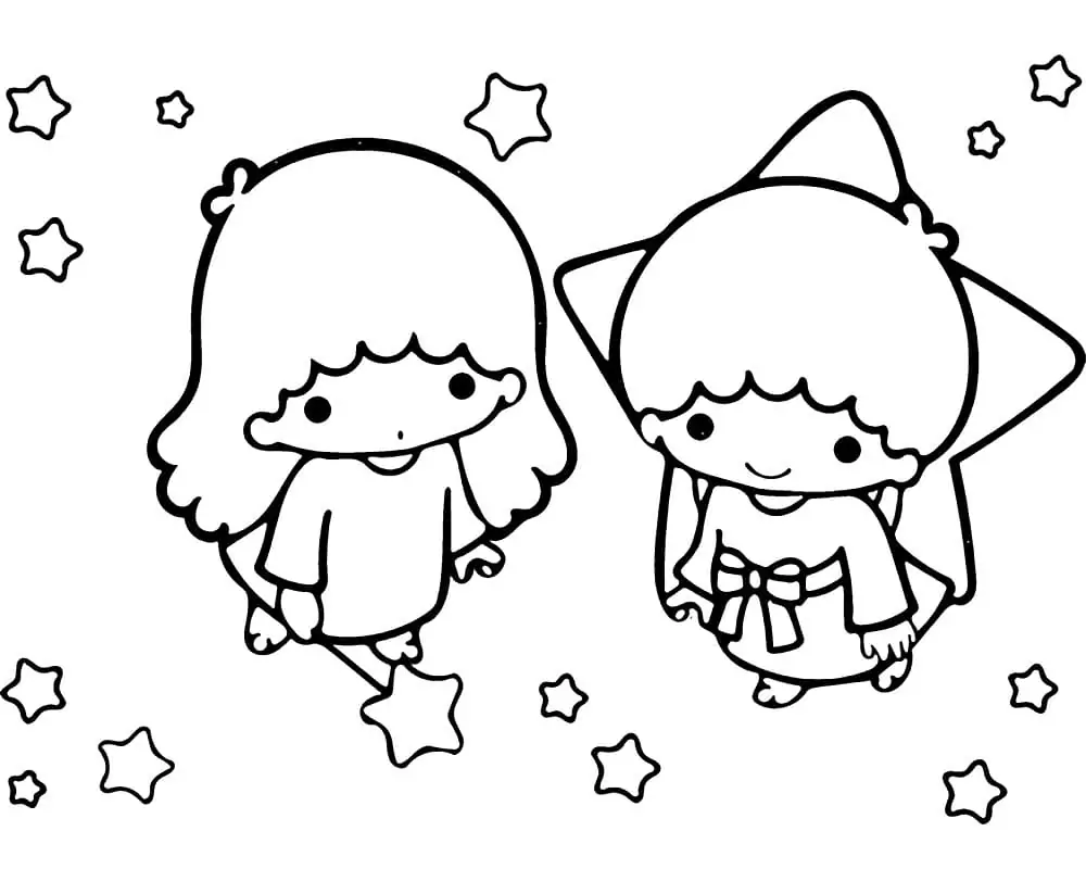 Little twin stars malvorlagen