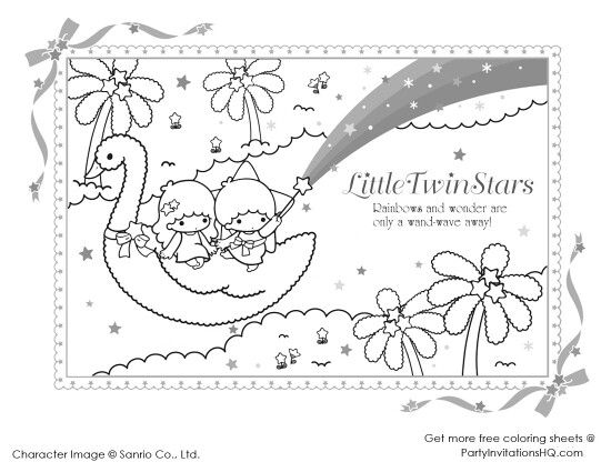 Pin by mei phan on kikilala little twin star star coloring pages little twin stars coloring pages