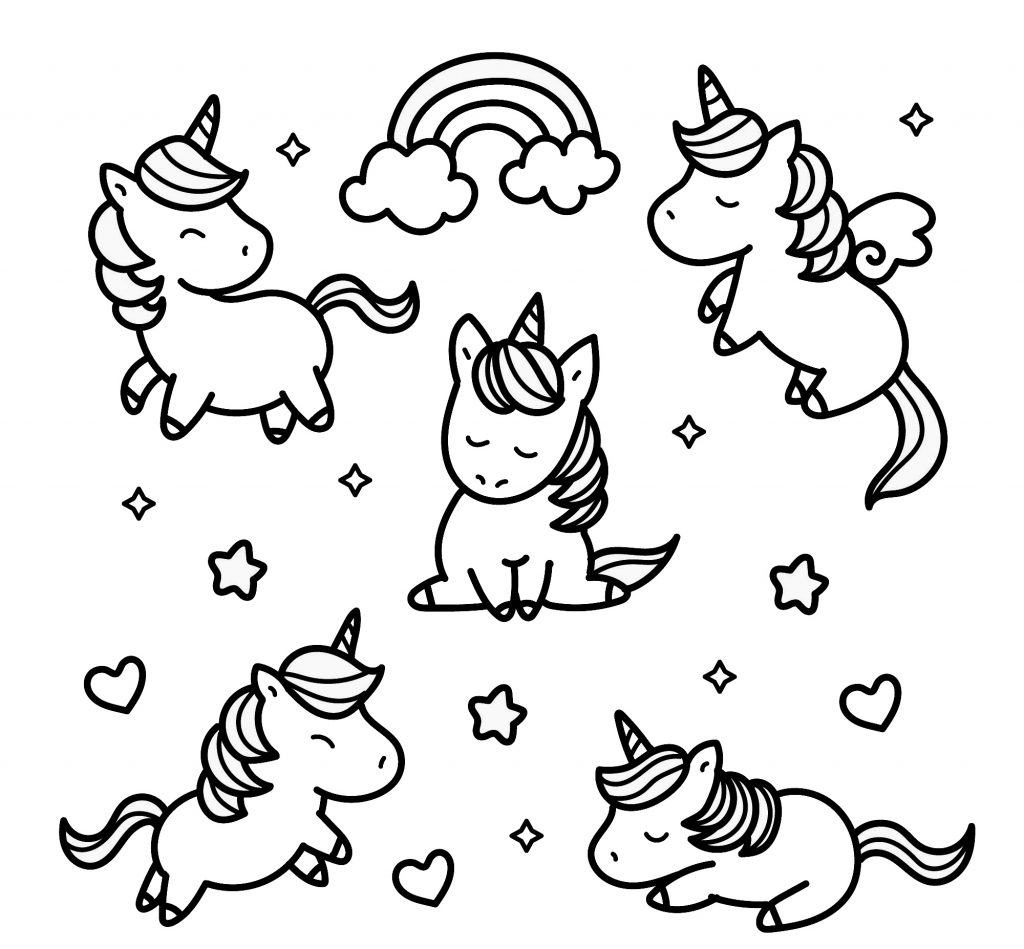 The cutest free unicorn coloring pages online