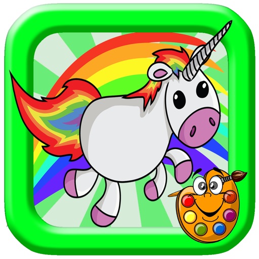Baby little unicorn coloring pages game by takol wang
