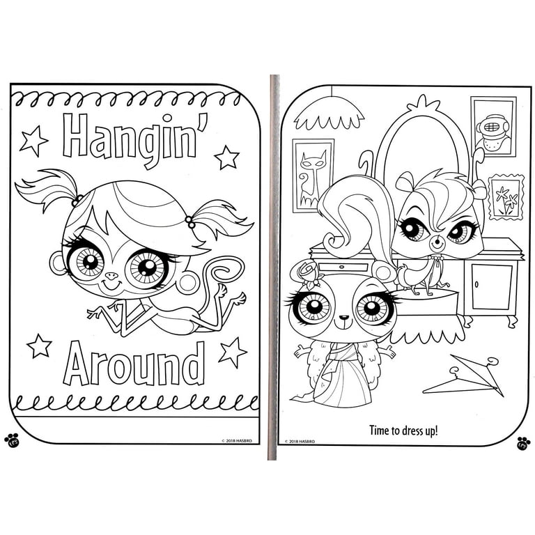 Littlest pet shop coloring and activity page book