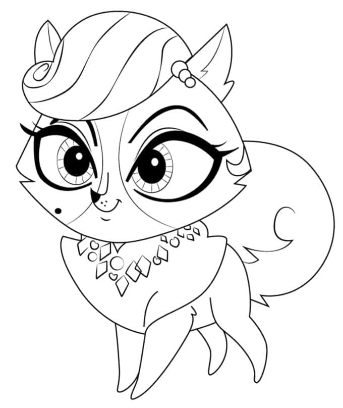 Littlest pet shop madame pom coloring page