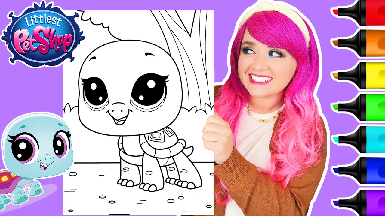 Coloring littlest pet shop bev gilturtle coloring page ohuhu art markers