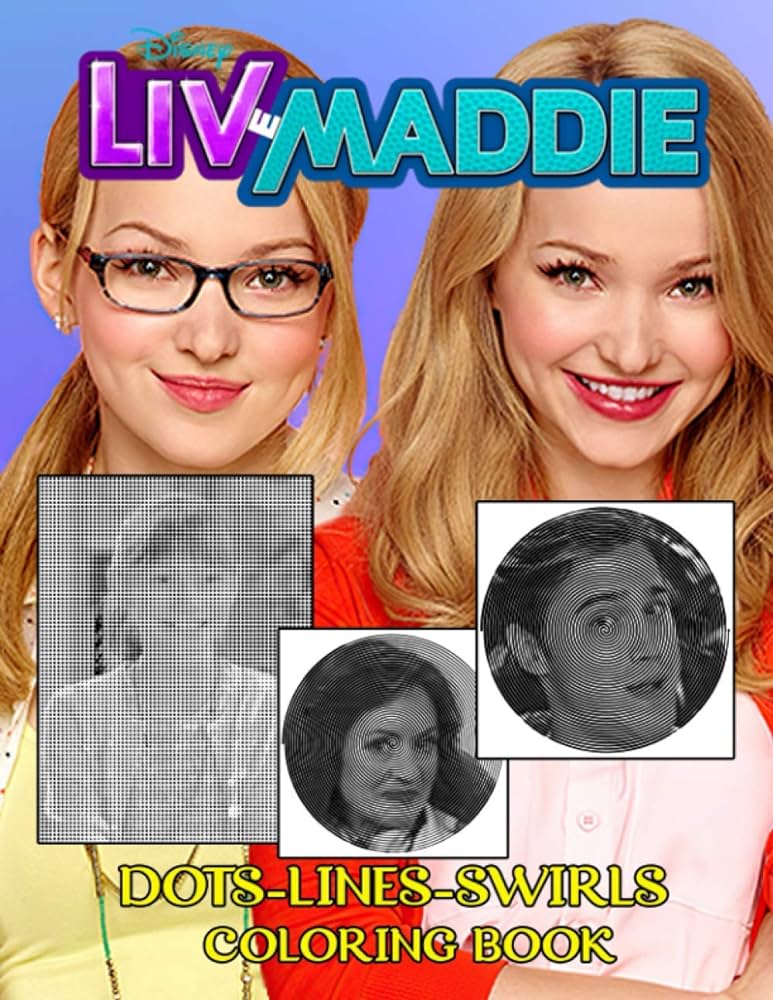Liv and maddie dots lines swirls coloring book great adults activity swirls
